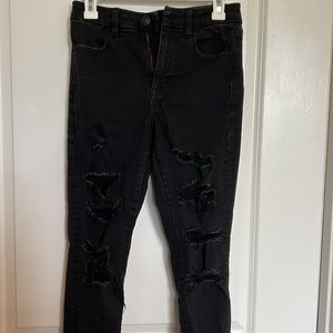 American Eagle black ripped jeans